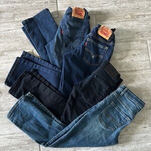 EUC Bundle - Boys Blue and Black Jeans - size 7 reg